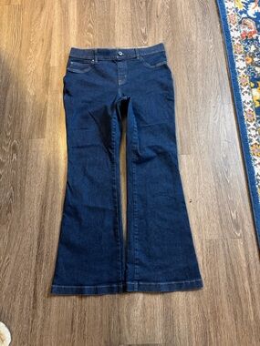 Spanx Flare Jeans Womens XL High Rise Pull On Stretch Pants
